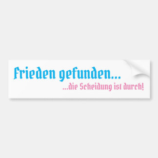 Nach Scheidung Autoaufkleber
