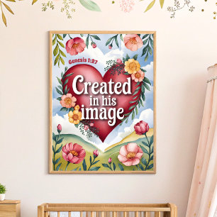 Nach Seinem Ebenbild Christliche Kinderzimmer-Wand Poster