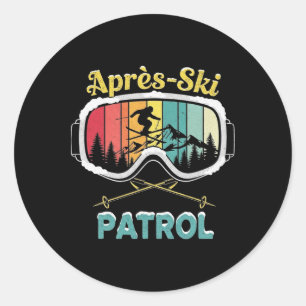 Nach-Ski-Patrouillen-Skibrille Snowboarden Skifahr Runder Aufkleber