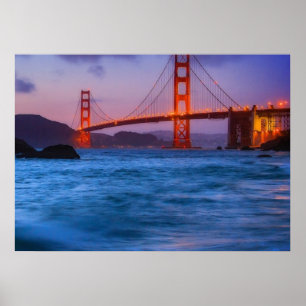 Nach Sonnenuntergang am Baker Beach Poster