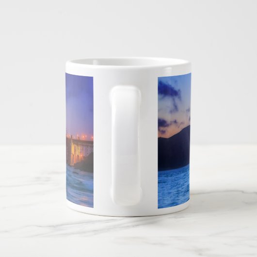 Nach Sonnenuntergang heraus am Bäcker-Strand Jumbo-Tasse (Rückseite)