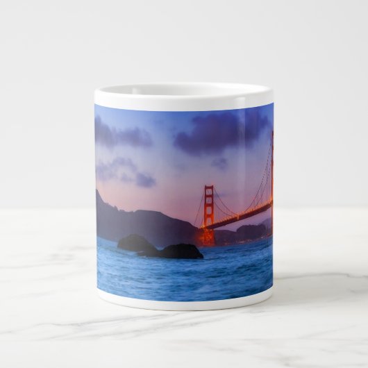 Nach Sonnenuntergang heraus am Bäcker-Strand Jumbo-Tasse (Vorderseite)