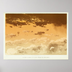 Nach Sonnenuntergang, von Ballon aus gesehen. Poster