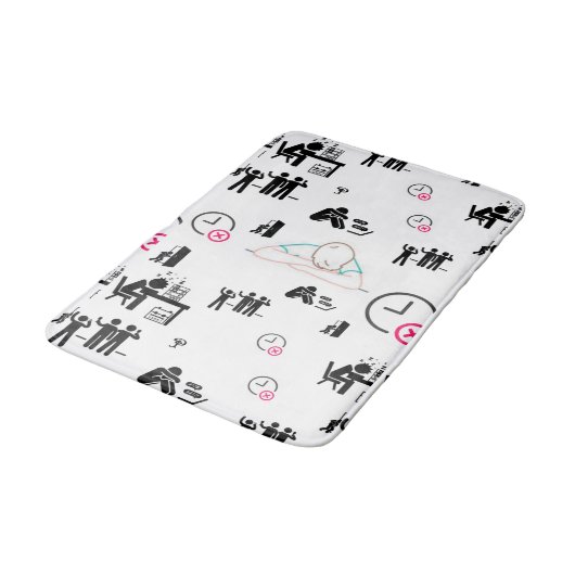 Nach Stunden Bath Mat | Relativ schönes Badezimmer Badematte (Schrägansicht)