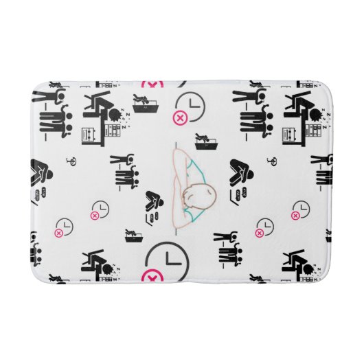 Nach Stunden Bath Mat | Relativ schönes Badezimmer Badematte (Vorderseite)