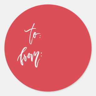 Nach und von Geschenk-Verpackungs-Aufkleber Runder Aufkleber