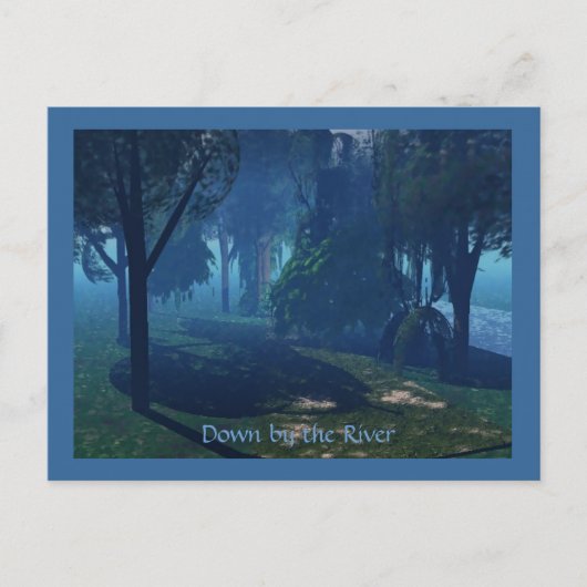 Nach unten am Fluss Postkarte (Vorderseite)