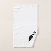 Nach unten gerichtet Katze auf Weiß Badhandtuch Set (Handtuch)