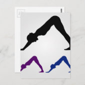 nach unten gerichtete Hunde-Yoga-Pose Postkarte (Vorne/Hinten)