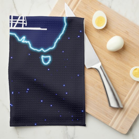 Nach unten geschirrtuch (Viertel Falte)