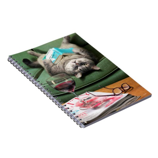 Nach unten Katzenbuch lesen Notizblock (Rechte Seite)