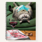 Nach unten Katzenbuch lesen Notizblock (Vorderseite)