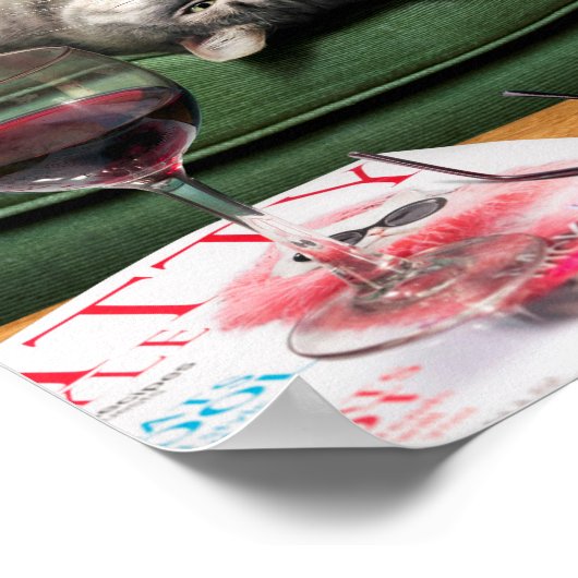 Nach unten Katzenbuch lesen Poster (Ecke)