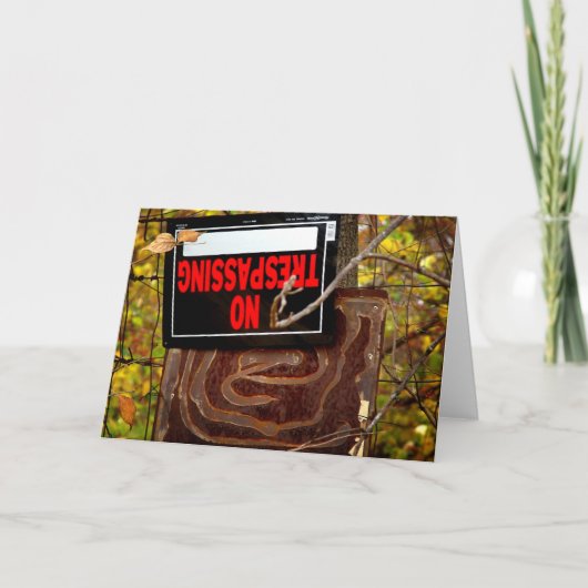 Nach unten kein Durchstoßen Karte (Vorderseite)