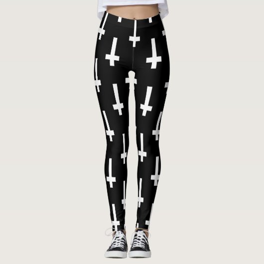 nach unten quer durch Leggings (Vorderseite)