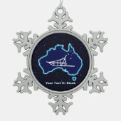 Nach unten schneeflocken Zinn-Ornament (Vorderseite)