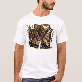 nach unten weiß T-Shirt