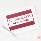 Nach Vaporetto, Street Sign, Venedig, Italien Rechteckiger Aufkleber (Umschlag)