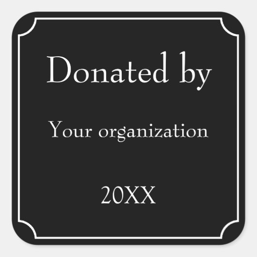 Nach Vorlage gespendet Quadratischer Aufkleber (Vorderseite)