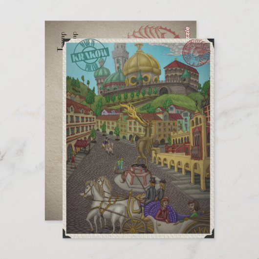 Nach Wawel, Krakau von Ordowitsch Postkarte (Vorne/Hinten)