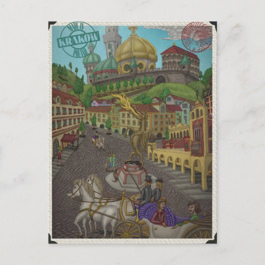 Nach Wawel, Krakau von Ordowitsch Postkarte (Vorderseite)