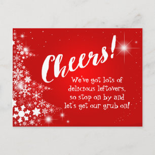 Nach Weihnachten Holiday Potluck Party Einladung