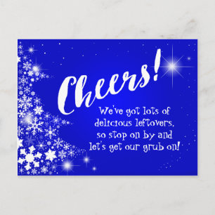 Nach Weihnachten Holiday Potluck Party Einladung