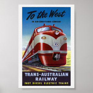 Nach Westaustralien Bahnreiseplakat Poster