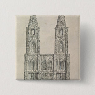 Nach Westen Front von Straßburg-Kathedrale Button