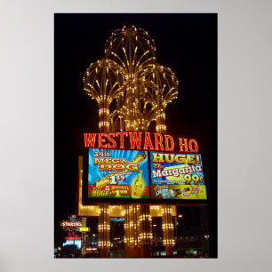 Nach Westen Ho Las Vegas-Festzelt-Plakat-Druck Poster