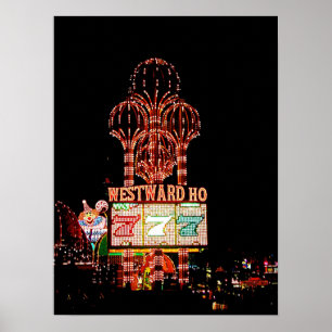 Nach Westen Ho Las Vegas-Festzelt-Plakat Poster