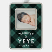 Nach Yeye befördert | Foto Grandpa Rahmen-Ornament Silber (Vorderseite)