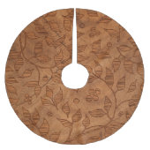 Nachahmholz mit Textur von Blätter Polyester Weihnachtsbaumdecke (Vorderseite)