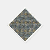 Nachahmung der Krokodilhaut. Tierdruck. Serviette (Ecke)