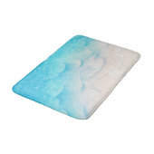 Nachahmung des Strandsandes unter klarem Wasser im Badematte (Schrägansicht)