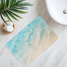 Nachahmung des Strandsandes unter klarem Wasser im Badematte