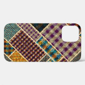 Nachahmung indianischer Patchwork-Muster mit Textu Case-Mate iPhone Hülle (Rückseite (Horizontal))