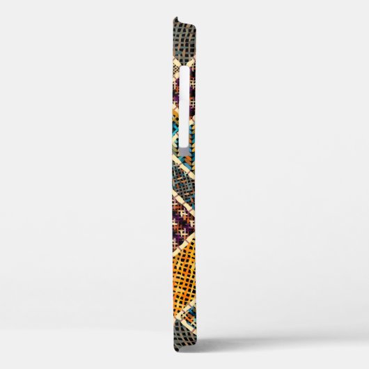 Nachahmung indianischer Patchwork-Muster mit Textu Case-Mate iPhone Hülle (Rückseite / Links)