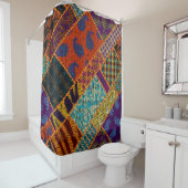 Nachahmung indianischer Patchwork-Muster mit Textu Duschvorhang (Beispiel)