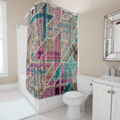 Nachahmung indianischer Patchwork-Muster mit Textu Duschvorhang (Beispiel)