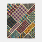 Nachahmung indianischer Patchwork-Muster mit Textu Fleecedecke (Vorderseite)