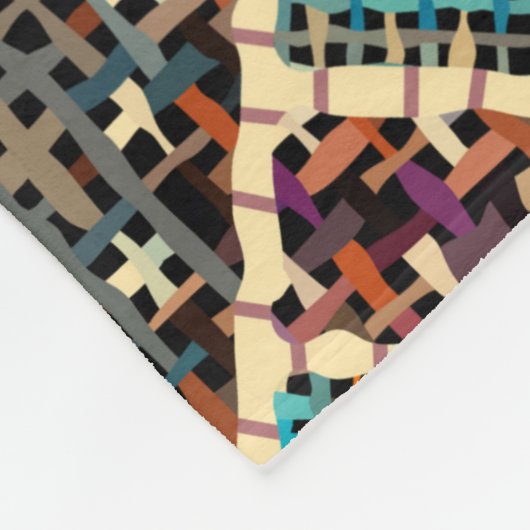 Nachahmung indianischer Patchwork-Muster mit Textu Fleecedecke (Ecke)