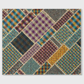 Nachahmung indianischer Patchwork-Muster mit Textu Geschenkpapier (Flach)