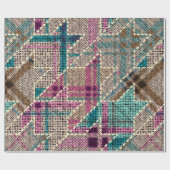 Nachahmung indianischer Patchwork-Muster mit Textu Geschenkpapier (Flach)