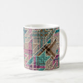 Nachahmung indianischer Patchwork-Muster mit Textu Kaffeetasse (VorderseiteRechts)