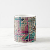 Nachahmung indianischer Patchwork-Muster mit Textu Kaffeetasse (Mittel)