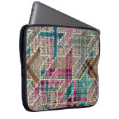 Nachahmung indianischer Patchwork-Muster mit Textu Laptopschutzhülle (Vorne Rechts)