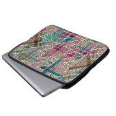 Nachahmung indianischer Patchwork-Muster mit Textu Laptopschutzhülle (Vorne Knopf)