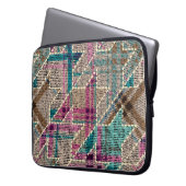 Nachahmung indianischer Patchwork-Muster mit Textu Laptopschutzhülle (Vorderseite Links)