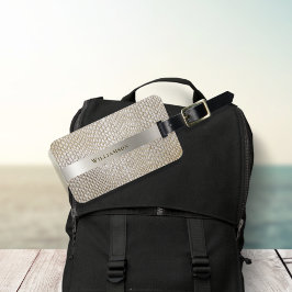 Nachahmung Snakeskin Leather Gold Titanium Label Gepäckanhänger